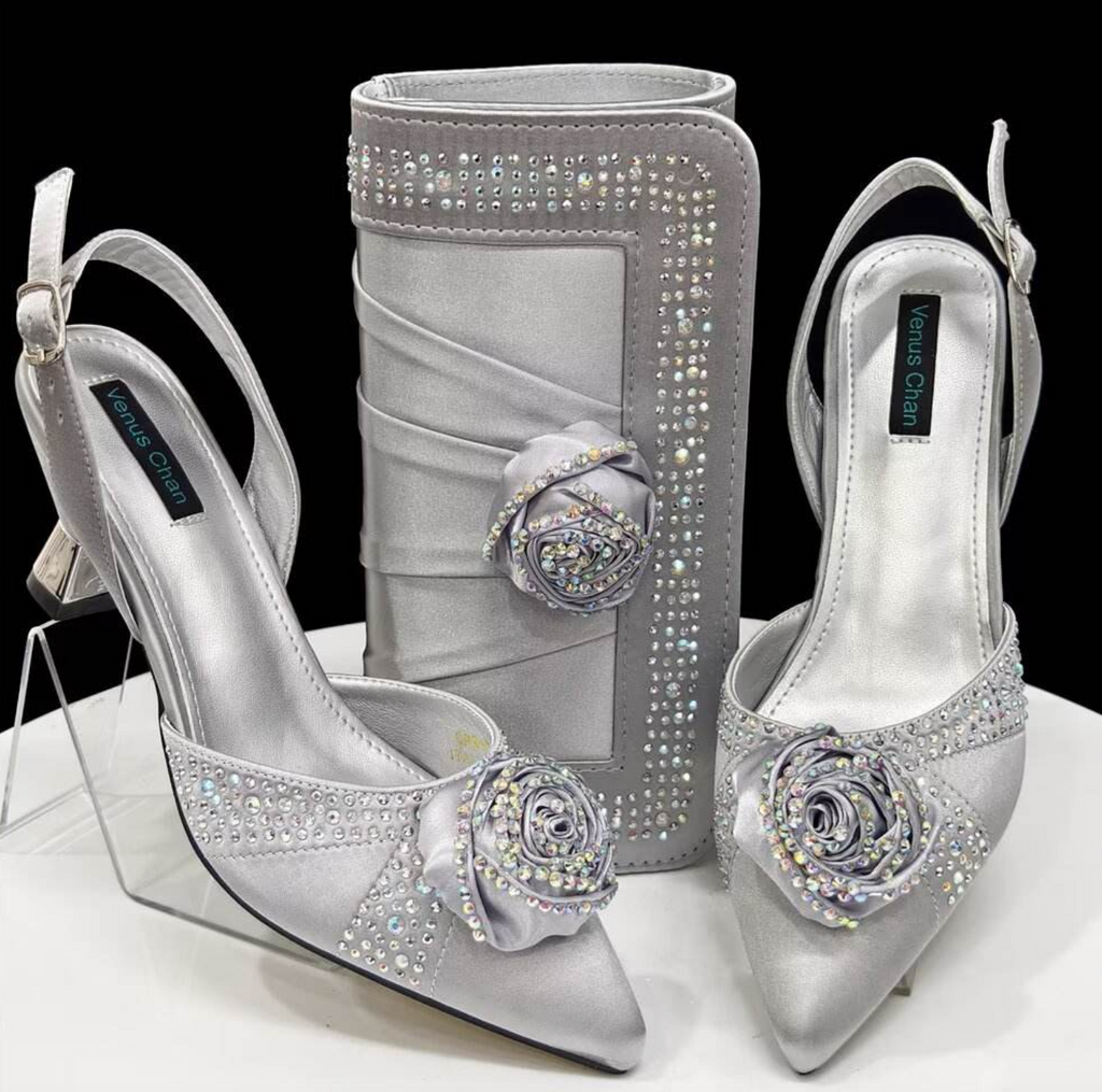 Bellarose™ – Rhinestone Butterfly Bow High Heels