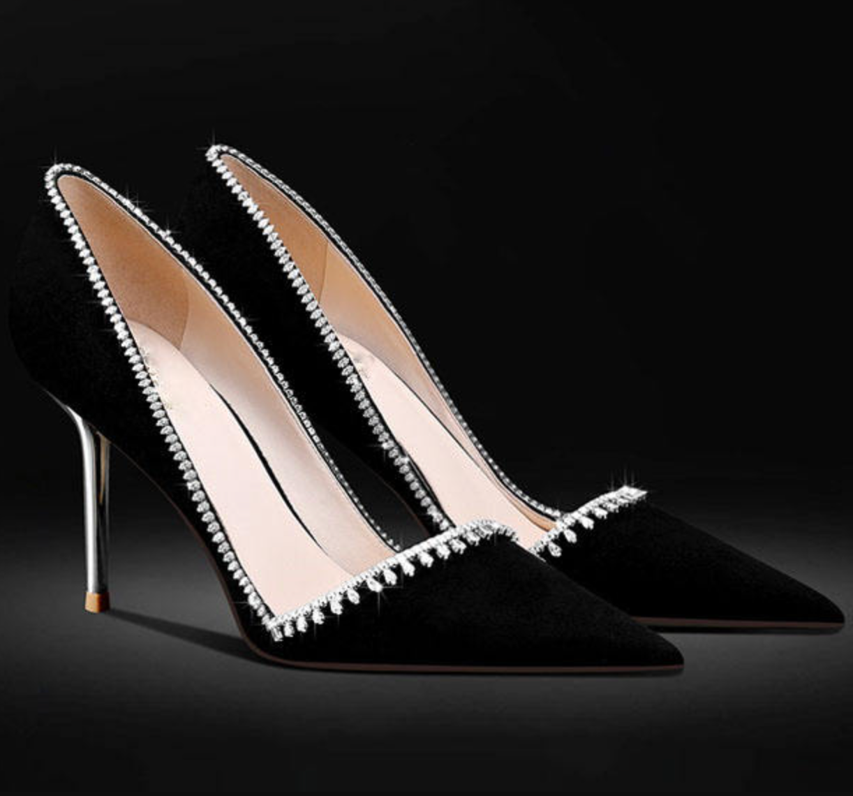 Diamelle™ – Handmade Crystal High Heel Pumps